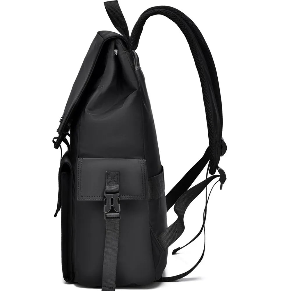 PU Leather Multi-Pockets Adjustable Strap Backpack