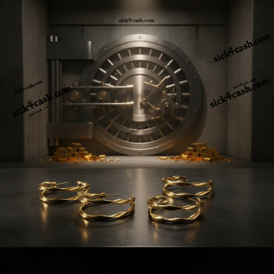 Gold loop earrings plated eighteen karat