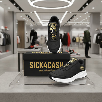 Black jogging sneakers