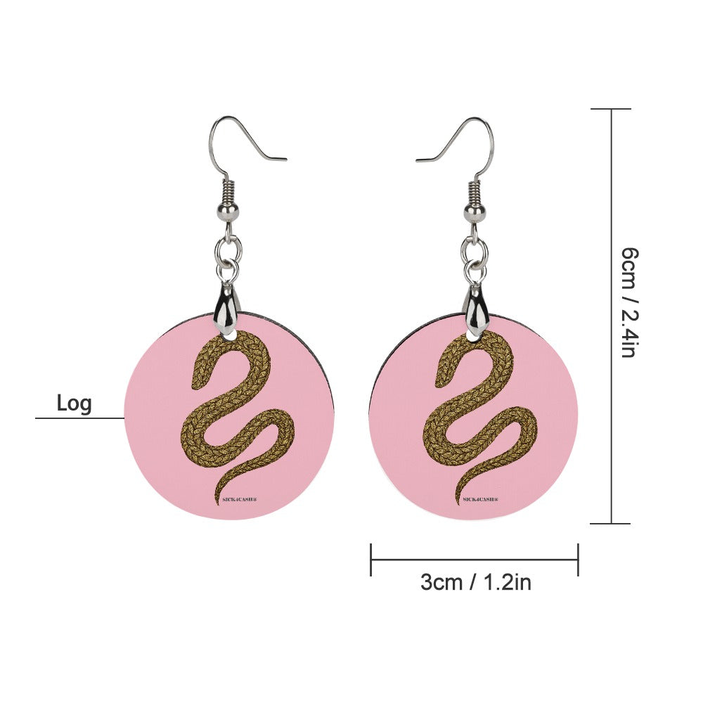 S4C Wooden earrings pendant