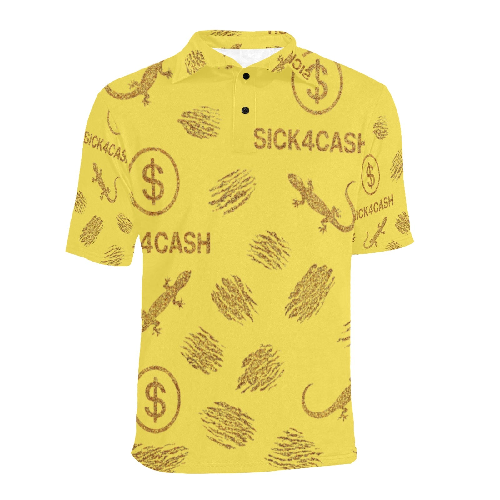 Men's All Over Print Polo Shirt (T55)