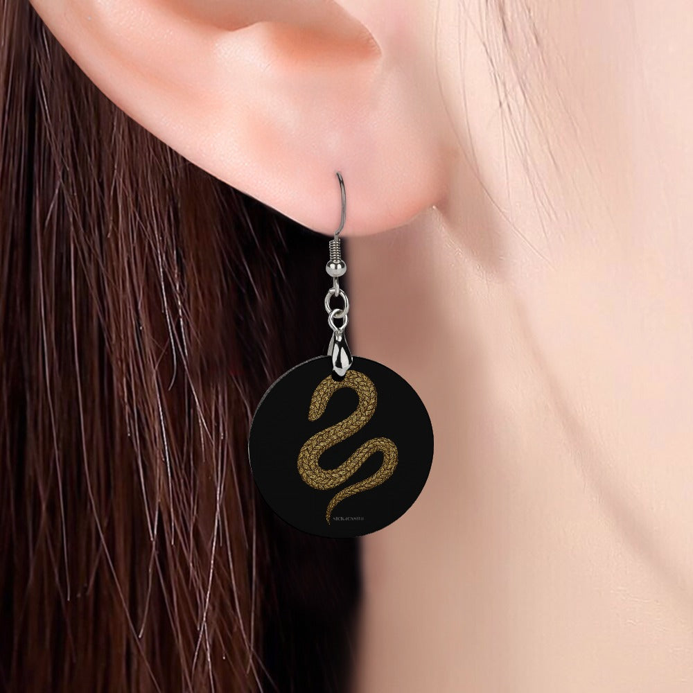 S4C Wooden earrings pendant