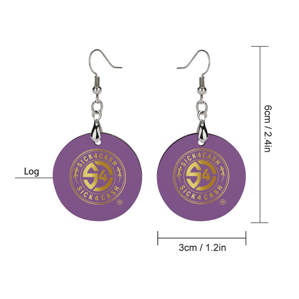 S4C Wooden earrings pendant