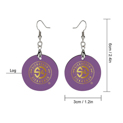 S4C Wooden earrings pendant