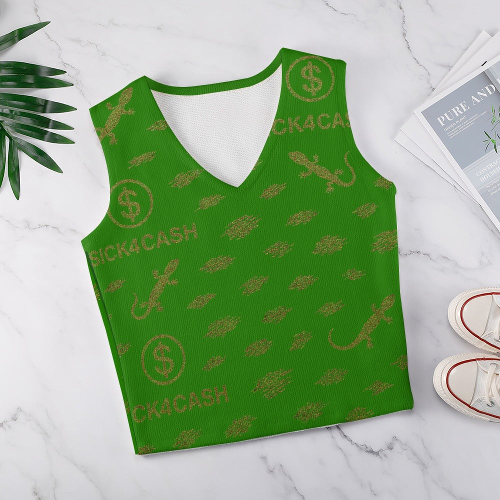 Women's Long Sleeve Button Knit Vest