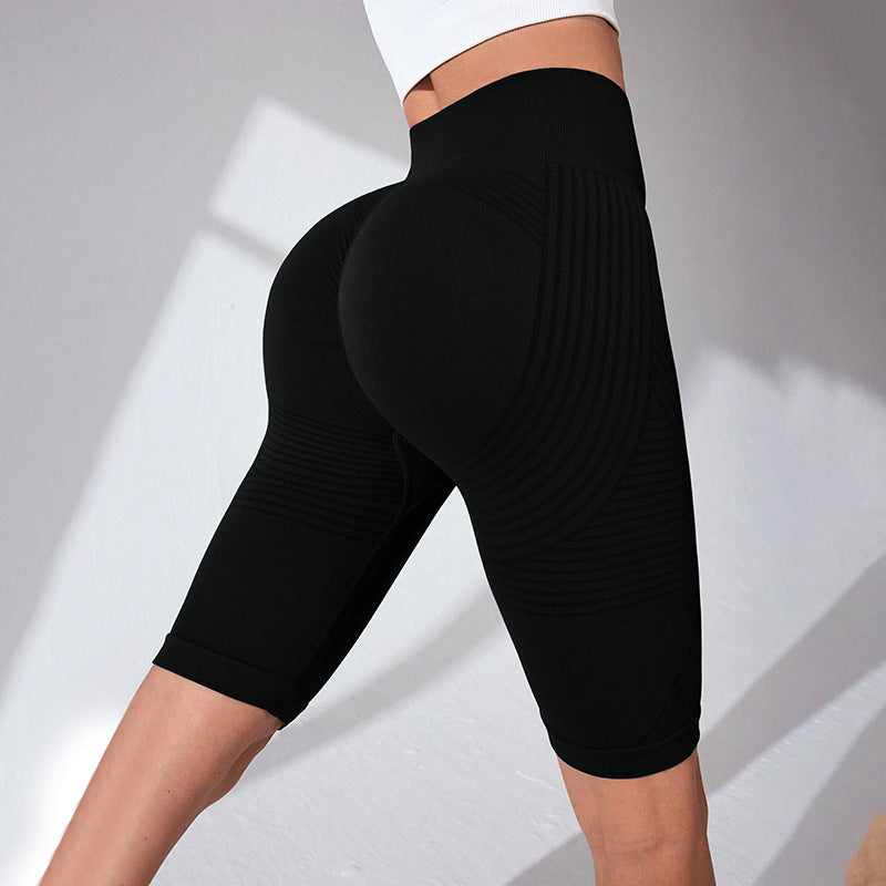 S4C Seamless Butt-Lifting Fitness Pants with Tummy Control and High Waist Peach Bottom Yoga Shorts