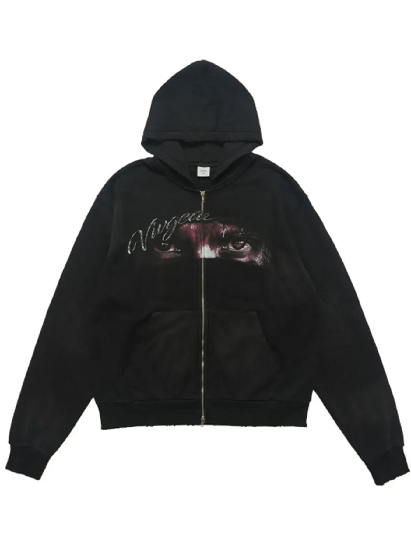 Men's Graphic Zip-Up Hoodie with Pockets
