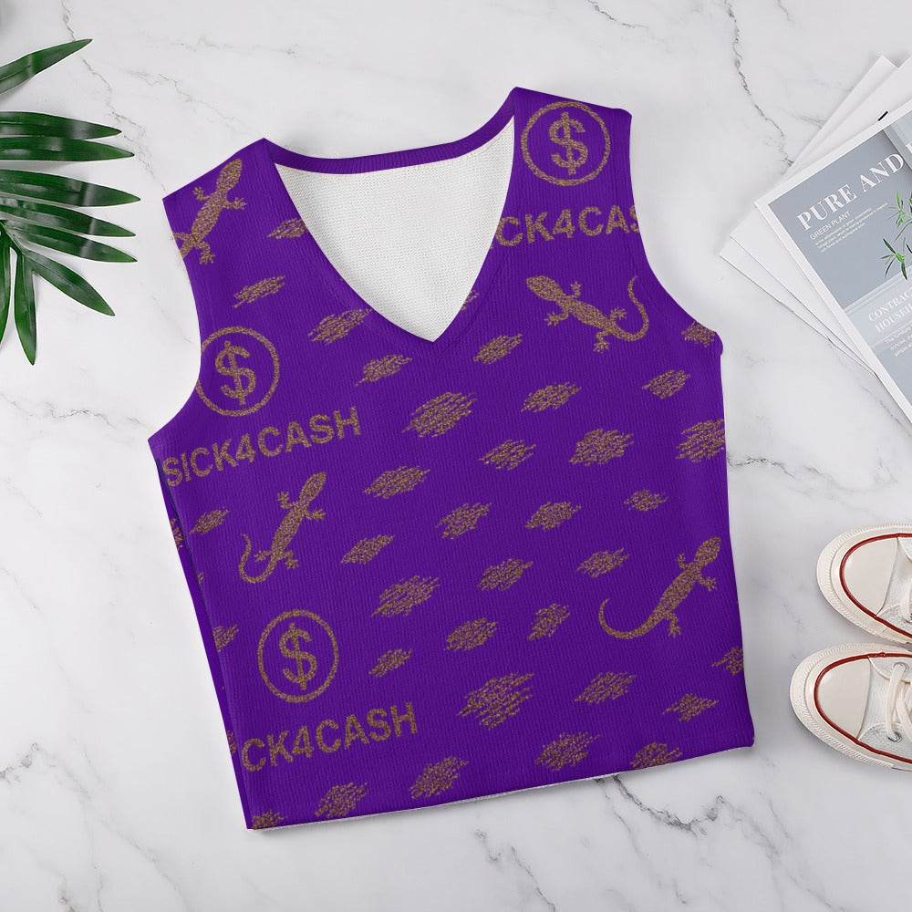 Women's Long Sleeve Button Knit Vest