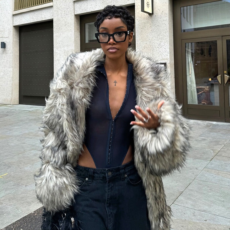 Metal Buckle Mesh Jumpsuit – One-Piece for Women