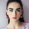 S4C Wooden earrings pendant