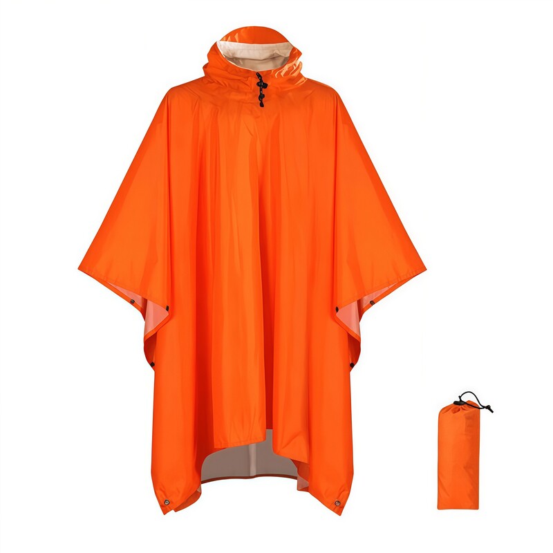 Unisex Waterproof Hooded Rain Coat/Poncho – Lightweight Outdoor Shell for Hiking, Fishing & Climbing