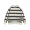 College Style Striped Mohair Loose Casual Unisex Sweater