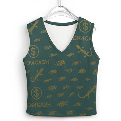 Women's Long Sleeve Button Knit Vest