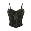 Sexy tight printed lace camisole