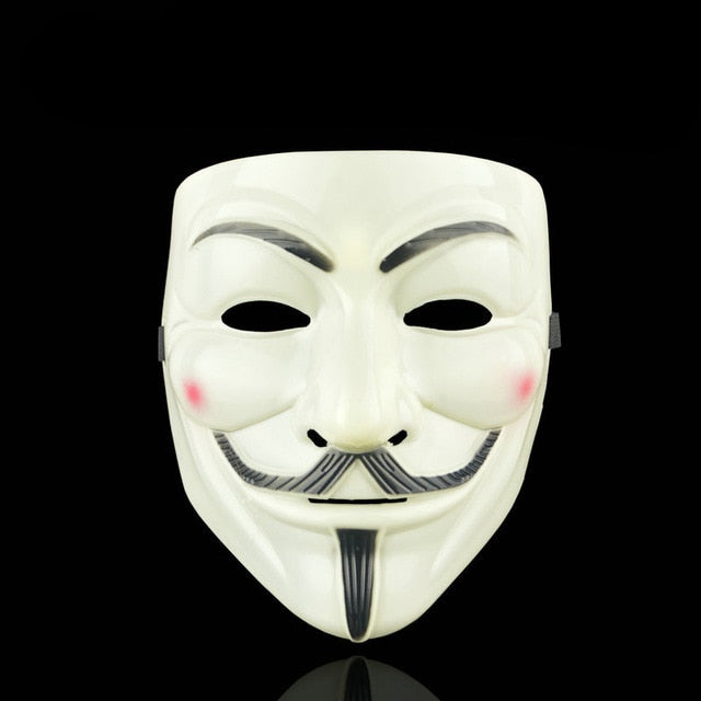 White  Party Masks V for Vendetta Mask Anonymous Guy