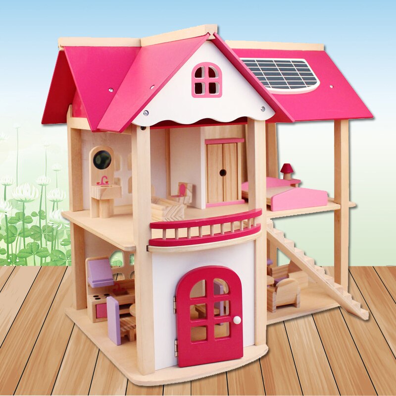Wooden Dollhouse Furniture Set