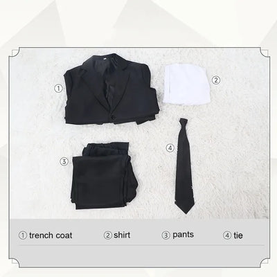 Makima Cosplay Costume Wig Women Men Trench Coat Jacket Black Suit Uniform Halloween Carnival Party Anime Outfits