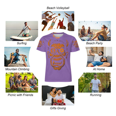 Ice Silk All-Over Print T-Shirt – Streetwear Tee for Cool Comfort