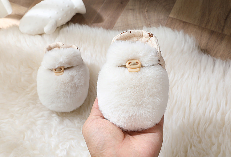 Warm Fur Baby Step Shoes – Plush Winter Footwear for Newborns & Toddlers