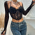 Lace Mesh Steel Ring Boned Shapewear Adjustable Strap Elegant Versatile Outerwear Women's Top