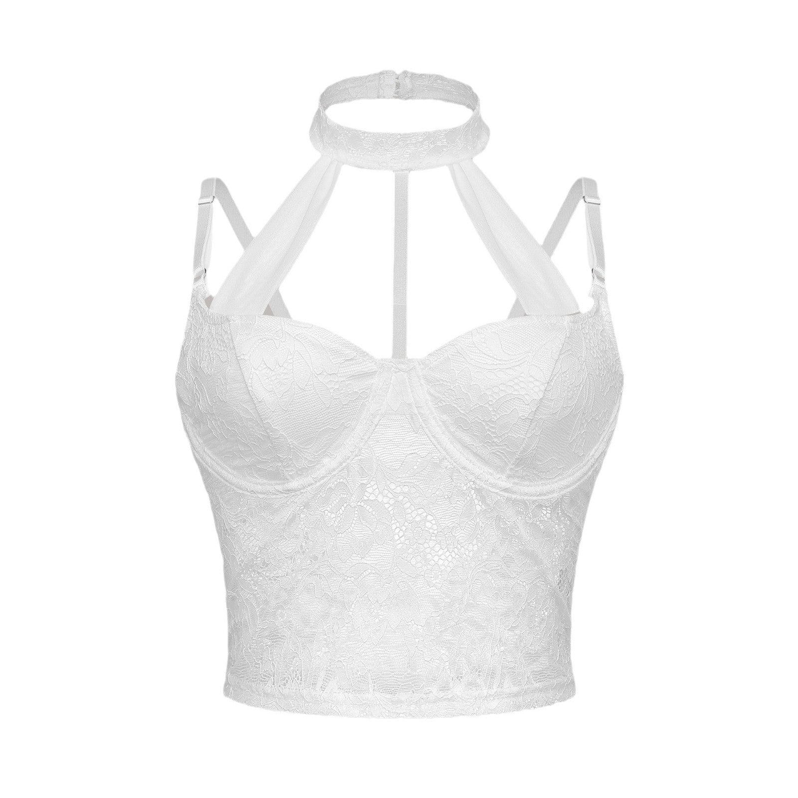 Lace hollow out spicySpicy Lace Hollow-Out Top – Women’s Neck-Strap Crop for Streetwear & Night Out girl top with neck strap
