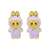 Drip oil colored cute cartoon character personality simple and versatile ear studs earrings