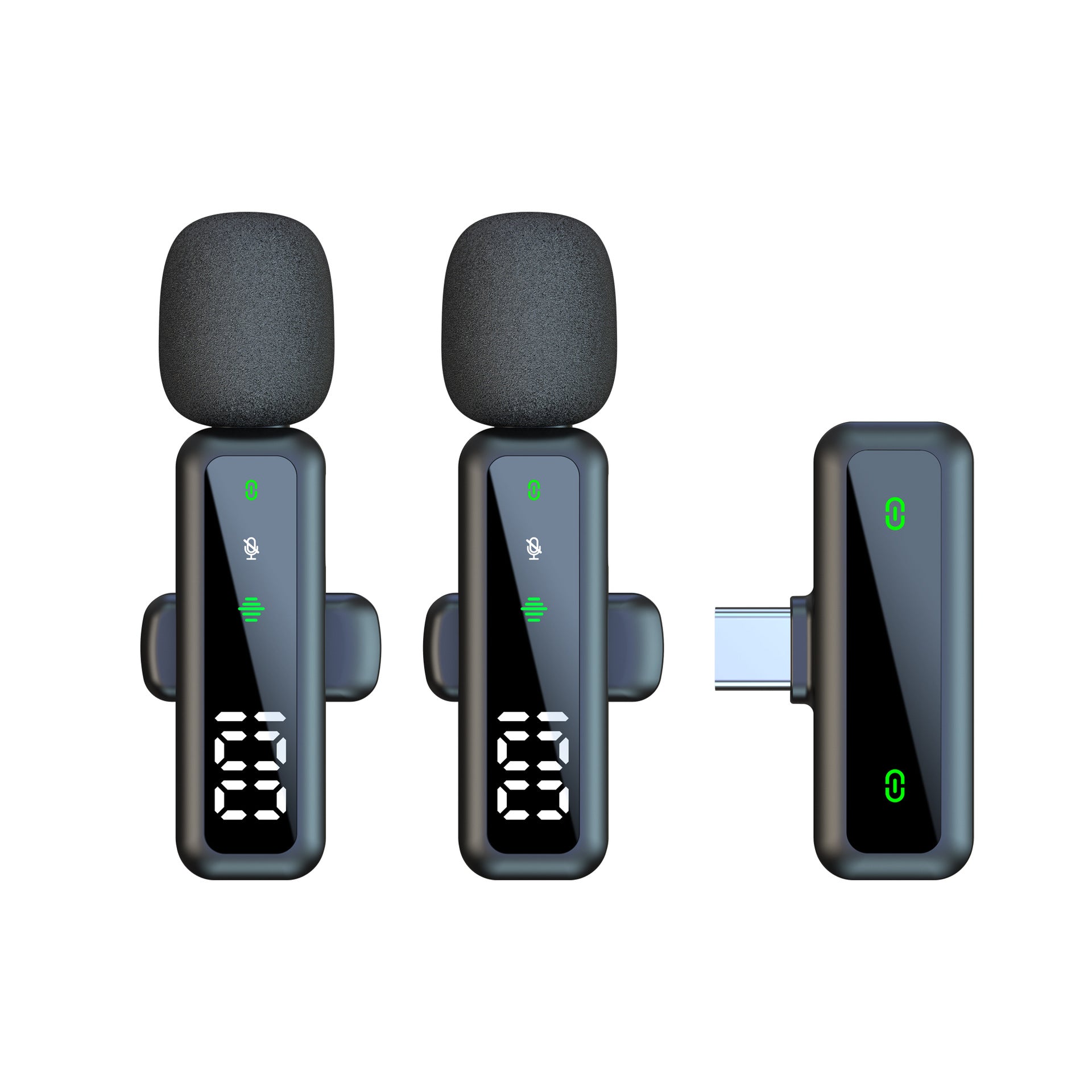 Wireless Lapel Microphone – Compact Noise-Reducing Mic for Outdoor Streaming, Video Calls & Content Creation