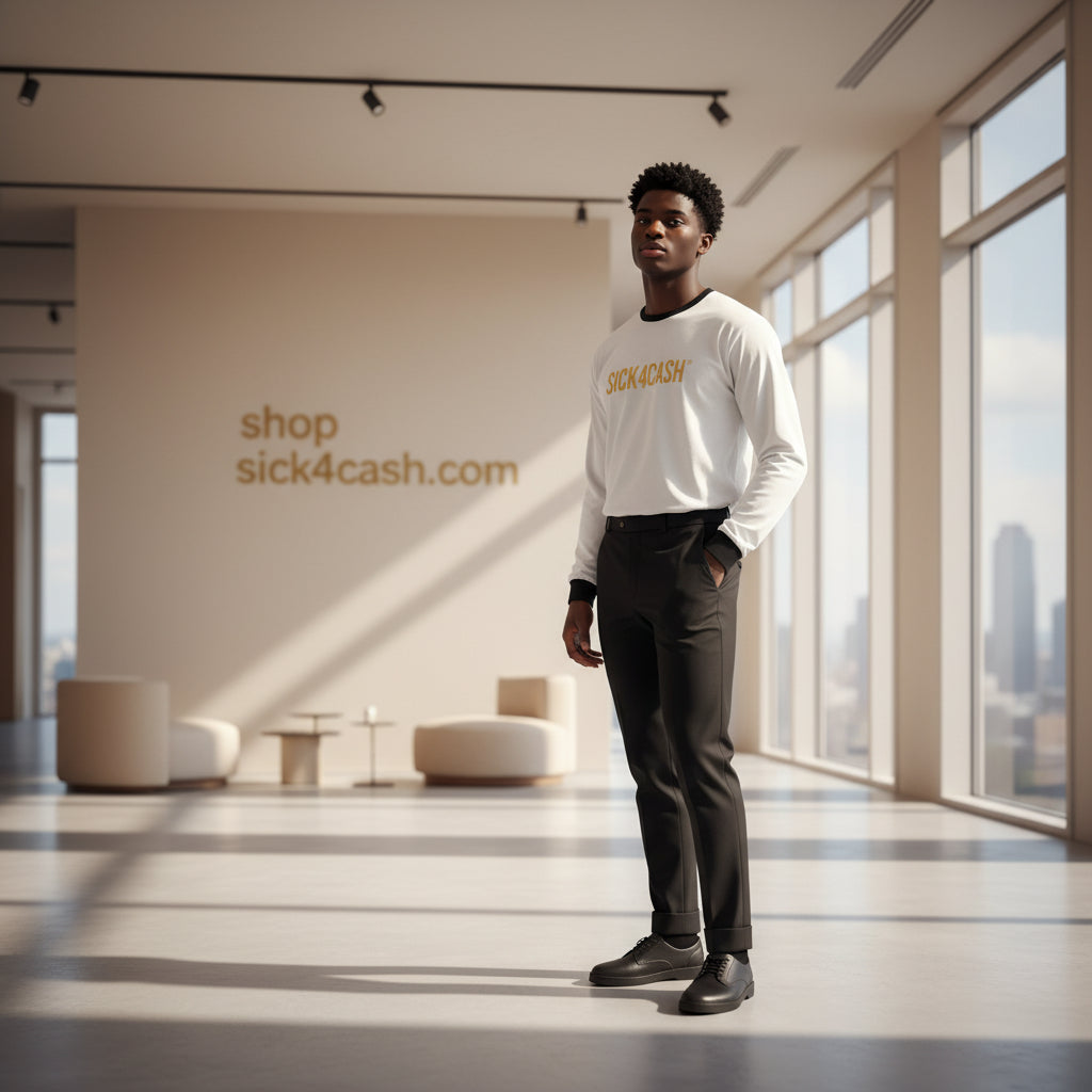 SICK4CASH long sleeve tee white