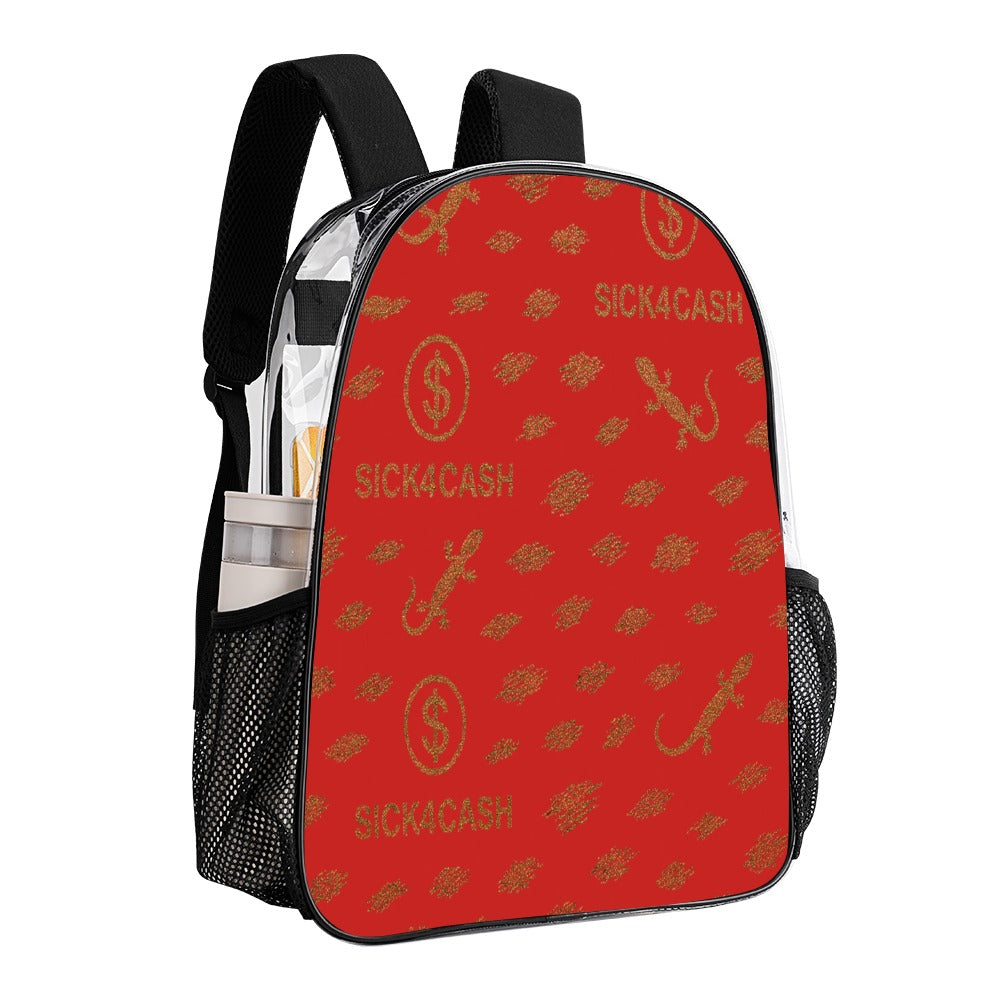 Sick 4 Cash Monogram Transparent Bag 17" — New Drop. No Secrets. All Hustle.