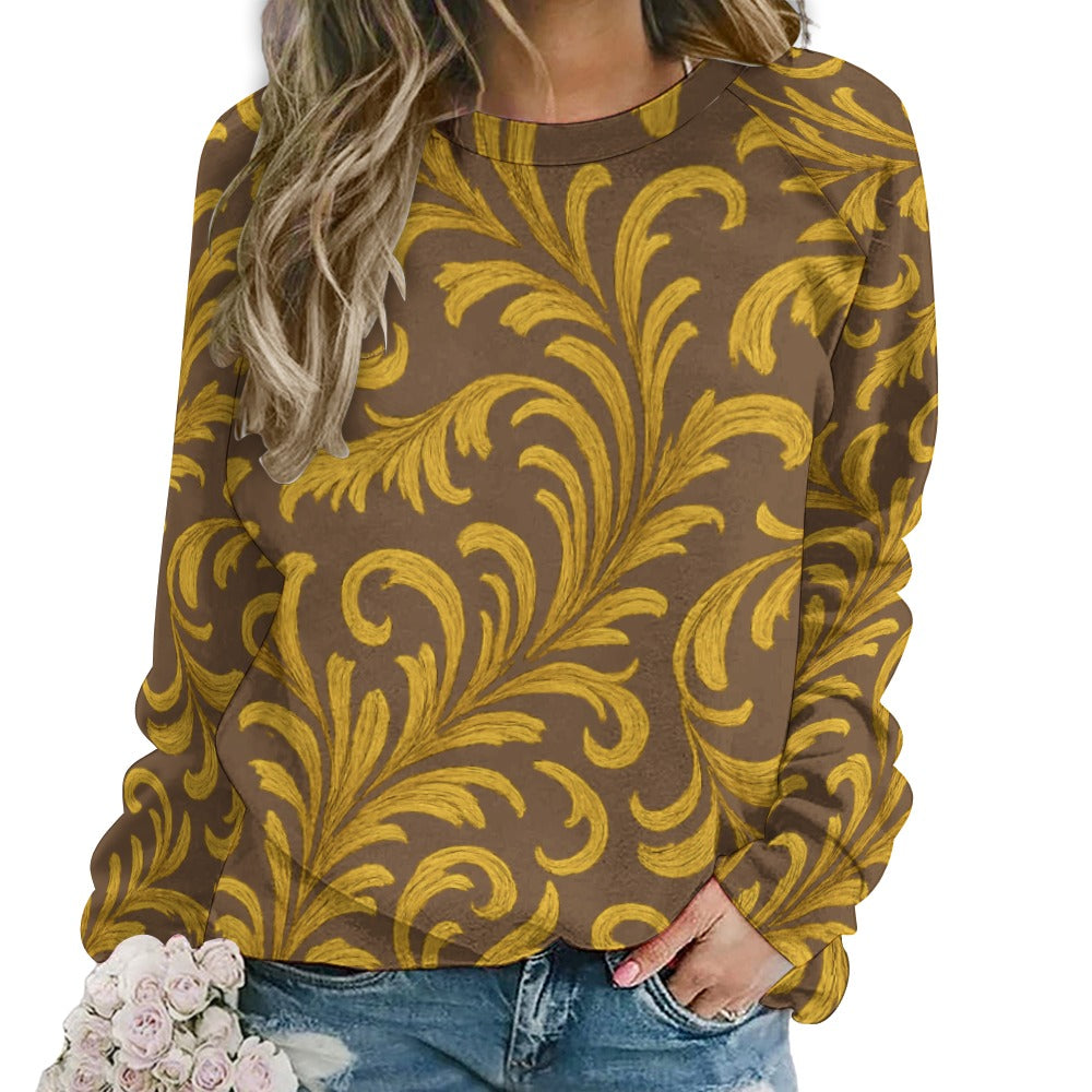Raglan round neck sweater