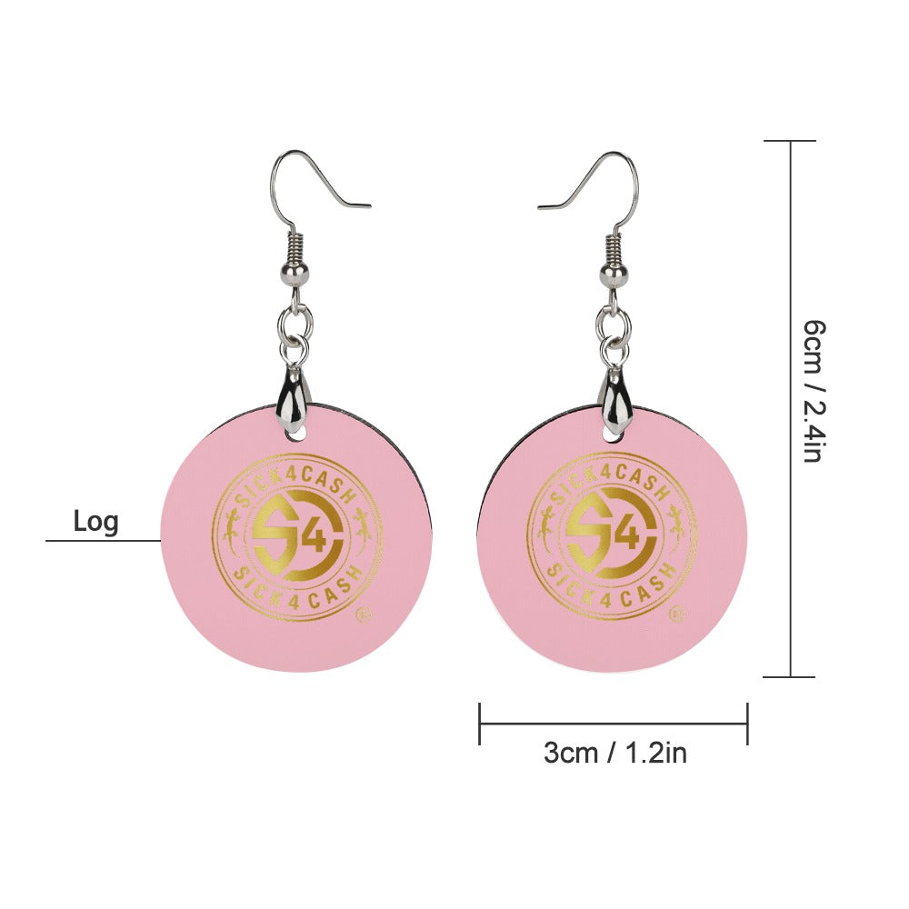 S4C Wooden earrings pendant