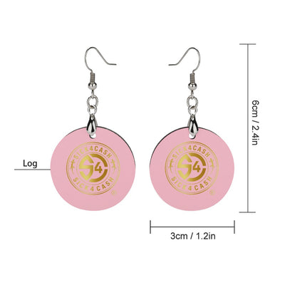 S4C Wooden earrings pendant