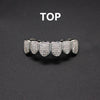 Hip hop braces with copper zircon micro inlaid with real gold Halloween teeth decoration exaggerated hiphopgrills