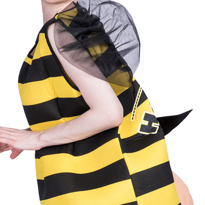 Halloween  yellow and black stripes sleeveless insect cute bee COS costume
