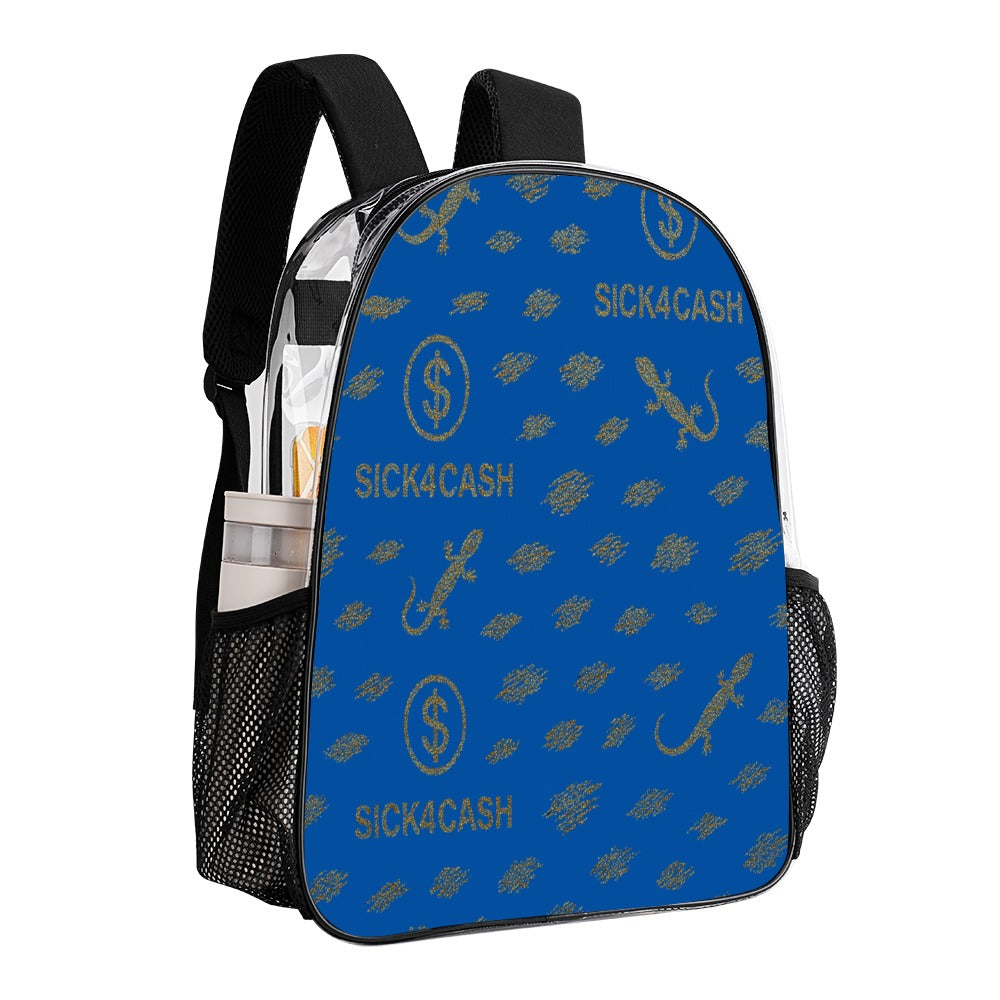 Sick 4 Cash Monogram Transparent Bag 17" — New Drop. No Secrets. All Hustle.