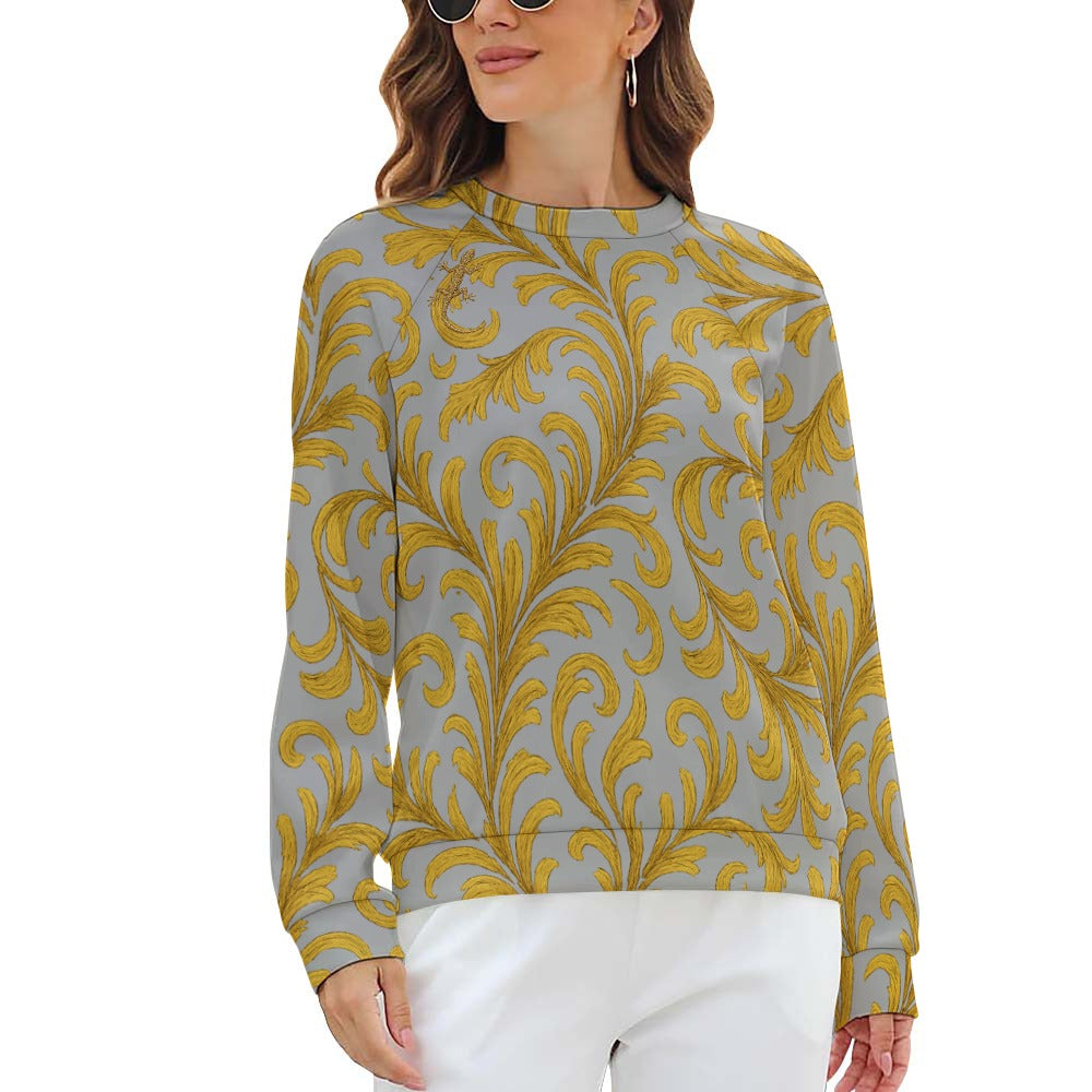 Raglan round neck sweater