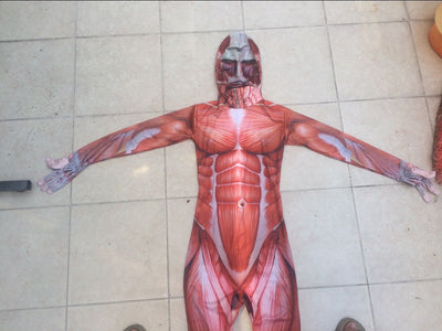 Attack on Titan Super Giant Jumpsuit Muscle Shapewear Halloween 3D Printed Suit