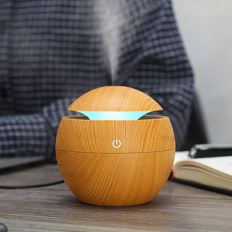 S4C USB Aroma Diffuser – Ultrasonic Mist Humidifier with 7-Color LED Night Light