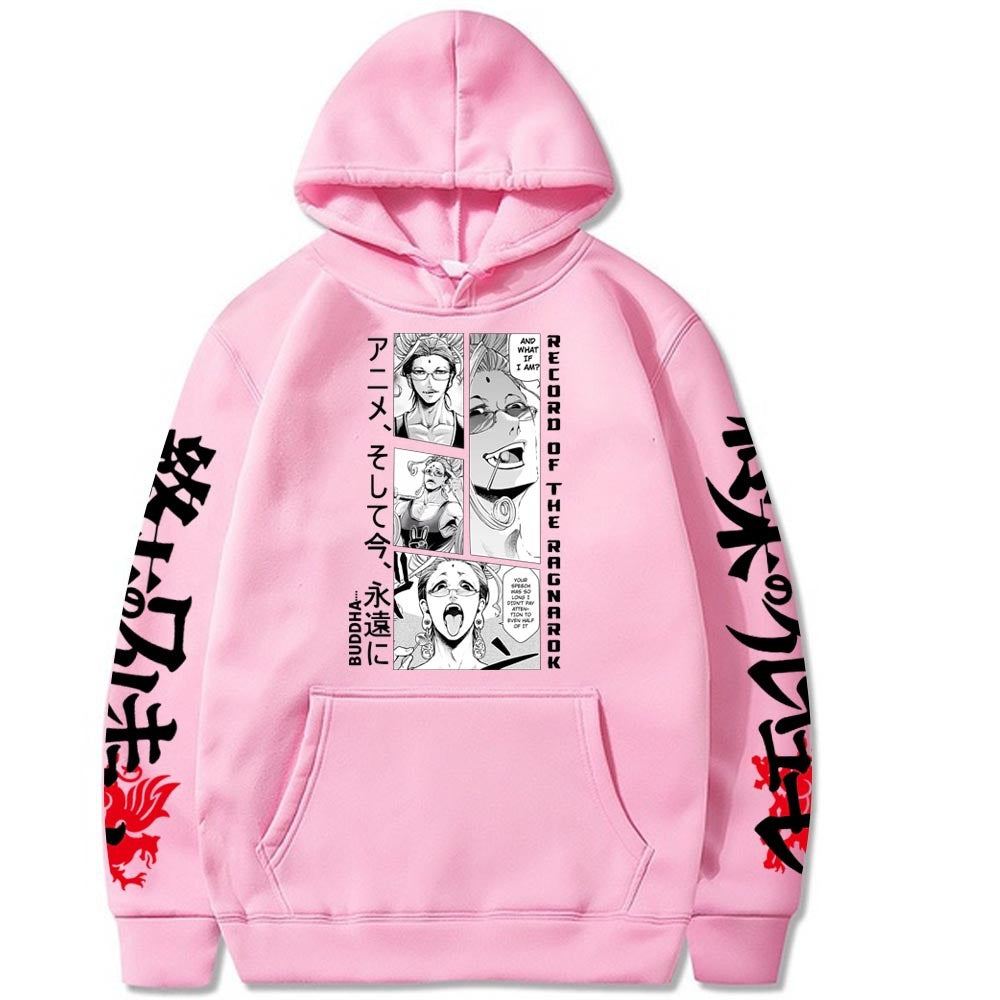 Record of Ragnarok Hoodie – Anime Graphic Pullover with Bold Print & Streetwear Fit