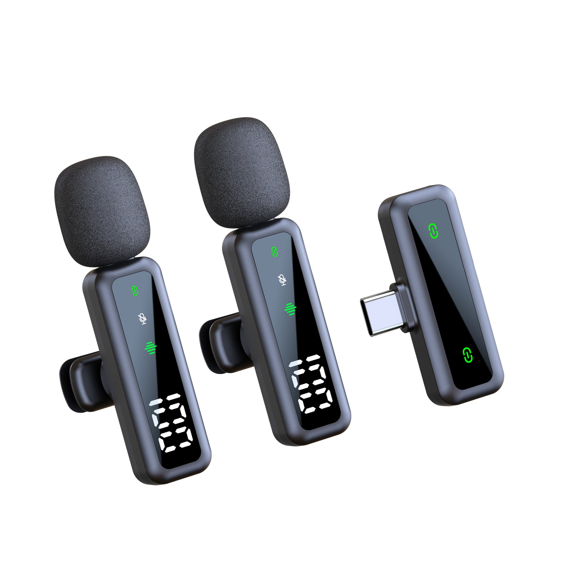 Wireless Lapel Microphone – Compact Noise-Reducing Mic for Outdoor Streaming, Video Calls & Content Creation