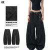 Black Tapered Jeans for Men and Women Casual Wide-Leg Long Pants