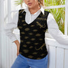 Women's Long Sleeve Button Knit Vest
