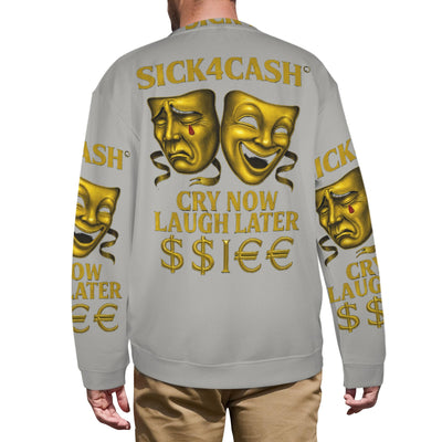 🧥 SICK4CASH® Legacy CRY NOW LAUGH LATER Sweater (Unisex | S–XL) This isn’t just a sweater—it’s a wearable archive. A tribute to the grind, the bloodline, and the payout. Upload your family photo, embed your legacy, and wear the movement.