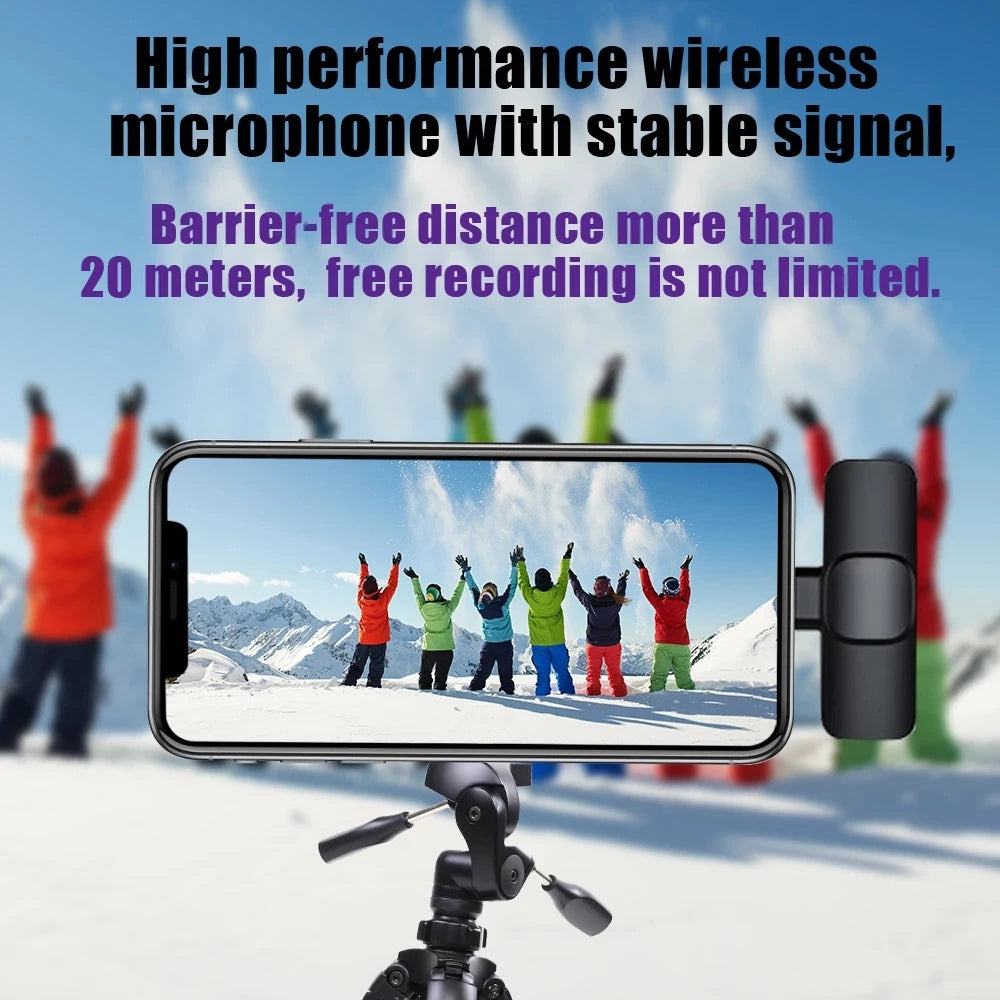 Bluetooth Mini Lavalier Microphone – Wireless USB Lapel Mic for Phone & PC