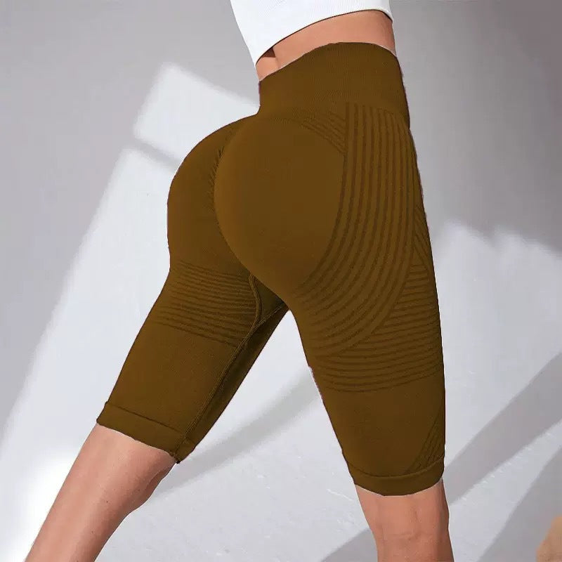 S4C Seamless Butt-Lifting Fitness Pants with Tummy Control and High Waist Peach Bottom Yoga Shorts