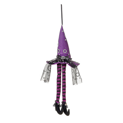 Halloween Light up Wizard Hat Long Leg Pendant Window Display Decoration Pendant Ghost Festival Party