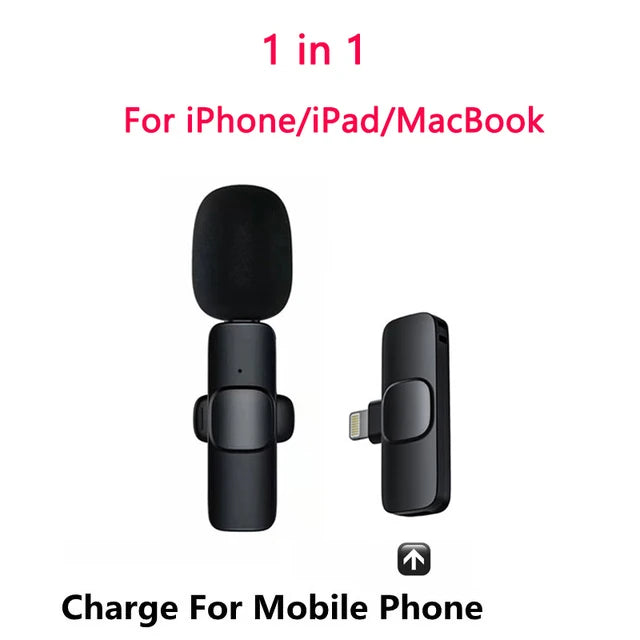 Bluetooth Mini Lavalier Microphone – Wireless USB Lapel Mic for Phone & PC