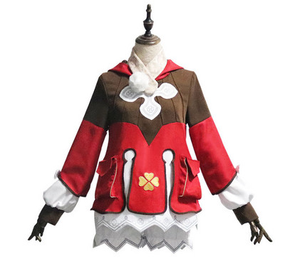 Game Genshin Impact Klee Cosplay Costume Wigs Shoes Loli Outfit Uniform Women adult kids child girl Halloween Carnival backpack