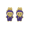 Drip oil colored cute cartoon character personality simple and versatile ear studs earrings