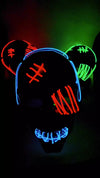 Scar One eyed Pirate Mask with Blood Terror Cold Light Halloween Mask LED Glow Mask